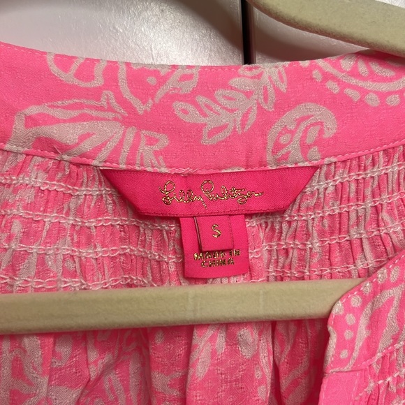 Lilly Pulitzer Pink Elsa Blouse Size Small - Picture 2 of 3